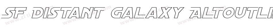 SF Distant Galaxy AltOutline Italic字体转换
